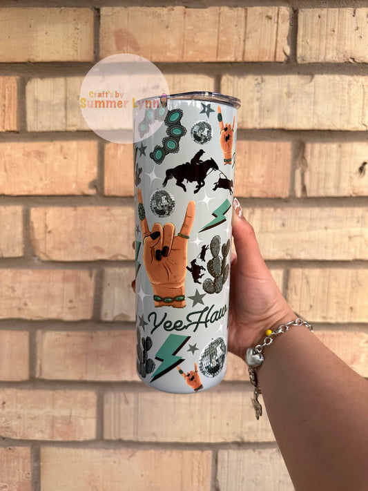 Yeehaw disco tumbler