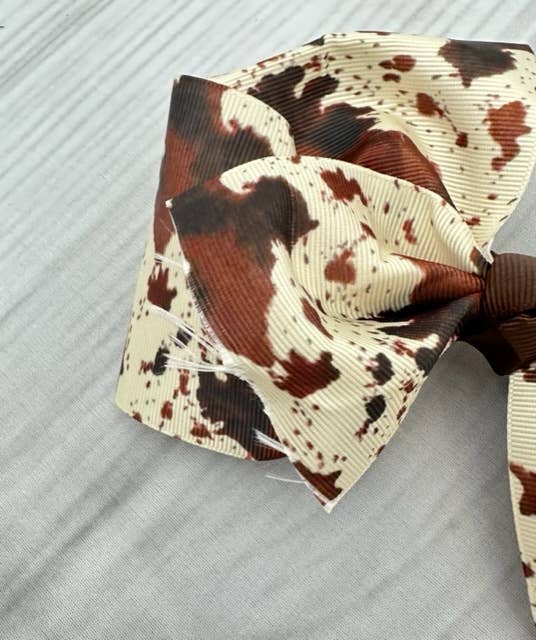 20 Cowhide Hair Bows - 1 Pack Discount