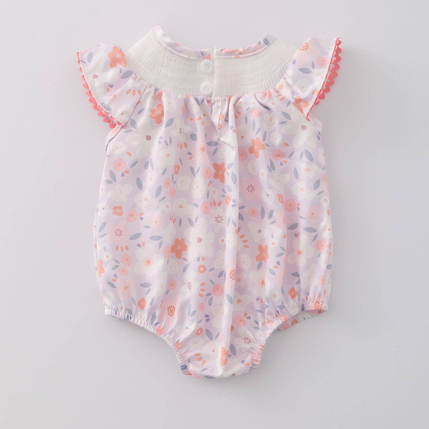 Carrot Patch Smocked Baby Romper